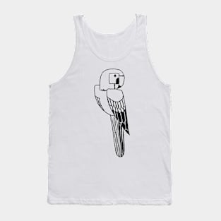 Bird Watching Funny Parrot Novelty Cartoon Hand Drawing Tank Top